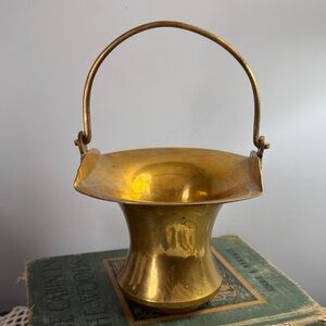 Brass Elegant Gold Brass Decorative Bucket Vintage
